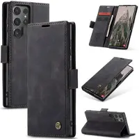 CASEME Samsung Galaxy S25 Ultra 013 Series Lommebok-deksel - Svart