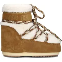 Moon Boot for woman. 80D1409580 Lab69 Icon Low brown leather boots in wool (42/44), Flat, Laces, Casual, Snow