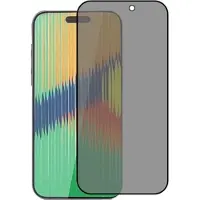 Mtp Products iPhone 15 Pro Privacy Full Cover Beskyttelsesglass - Svart Kant