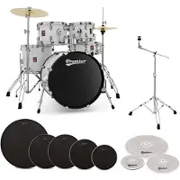 Premier Revolution 20” 5pc Low Volume Drum Kit Bundle White