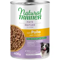 NATURAL TRAINER Paté Medium & Maxi Senior - Sparepakke: 6 x 400 g kylling