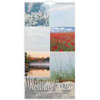 Adlibris Familjekalender 2026 Årstider 220x430 mm Burde