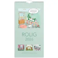 Adlibris Familjekalender 2026 Rolig 220x430 mm Burde