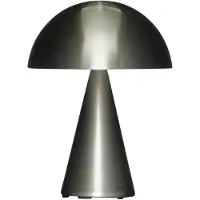 Hubsch LED-batteridrevet bordlampe Mush, nikkel, IP44, dimbar