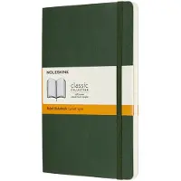 Moleskine Classic, Monokromatisk, Grønn, 192 ark, 70 g/m², Linjerte ark, Innbundet (hardcover)