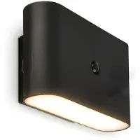 Briloner LED-vegglampe Chat, svart, 16 cm, plast, sensor