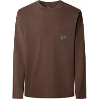 Pepe Jeans for man. PM5010100 Thor T-shirt brown (XXL), Casual, Cotton, Long sleeve