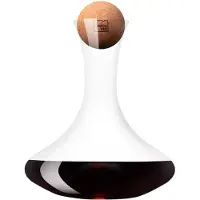 VacuVin vinkaraffel i krystallglass med kork 23x23x26,3 cm