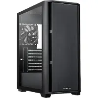 Chieftec AS-02B-TG-OP PC-kabinett Midi Tower, svart herdet glass, uten PSU