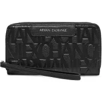 Armani Exchange for woman. XW001606AF15774UC001 Arround wallet black (OSFA), Casual, Polyester