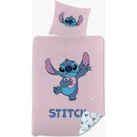 Disney Stitch sengetøy - 150x210 cm - Vendbart sengesett med Stitch - 100% bomulls sengetøy