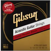Gibson Coated Phosphor Bronze Acoustic Guitar Strings 11-52