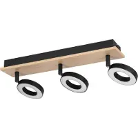 Eglo RIELVES spotskinne L400 3x4,2W tre/sort/hvit FSC