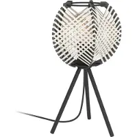 Eglo WAVERTON bordlampe H400 E27 sort/tre/hvit