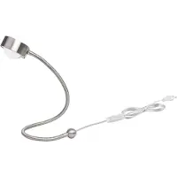 LIGHTME bordlampe Powerlens Snake, titanfarget, fleksibel arm