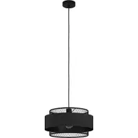 Eglo Bazely hengelampe, Ø 40 cm, svart, stoff