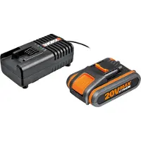 WORX Batteri og lader WA3601 20V 2,0Ah+2A
