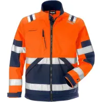 Fristads Softshelljakke 4083 WYH, klasse 2 Varseloransje/marineblå M
