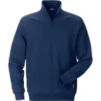 Fristads Sweatshirt med kort glidelås 7607 SM Mørk marineblå S
