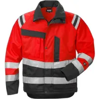 Fristads Jakke 4026 PLU, klasse 3 Varselrød/svart XS