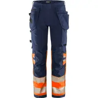 Fristads Håndverkerbukse kl. 1 2643 GSTP Varseloransje/marineblå C152