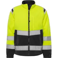 Fristads Fleecejakke vindtett 4041 FE, klasse 3 Varselgul/svart S