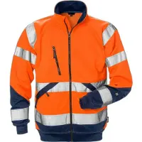 Fristads Sweatshirtjakke 7426 SHV, klasse 3 Varseloransje/marineblå 3XL