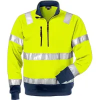 Fristads Sweatshirt varsel kl. 3 728 SHV Varselgul/marineblå XL