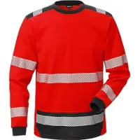 Fristads Langermet T-skjorte 7724 THV, klasse 3 Varselrød/svart XL