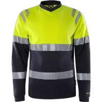 Fristads T-skjorte Flam kl. 1 7107 TFL Varselgul/marineblå XL