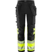 Fristads Håndverkerbukse kl. 1 2643 GSTP Varselgul/svart C152