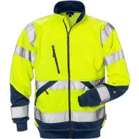 Fristads Sweatshirtjakke 7426 SHV, klasse 3 Varselgul/marineblå 4XL