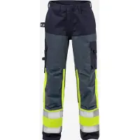 Fristads Bukse flammehemmende 2591 FLAM klasse 1, dame Varselgul/marineblå 44
