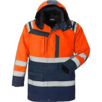 Fristads Vinterparkas 4042 PP, klasse 3 Varseloransje/marineblå 4XL