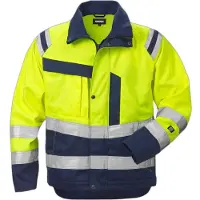 Fristads Jakke 4026 PLU, klasse 3 Varselgul/marineblå M