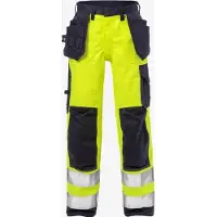 Fristads Håndverkerbukse flammehemmende 2589 FLAM klasse 2, dame Varselgul/marineblå 44