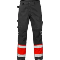 Fristads Bukse 2032 PLU, klasse 1 Varselrød/svart D92