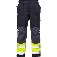 Fristads Håndverkerbukse Flamestat 2074 ATHS, klasse 1 Varselgul/marineblå C48