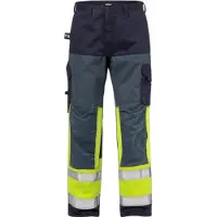 Fristads Bukse flammehemmende 2587 FLAM, klasse 1 Varselgul/marineblå D96
