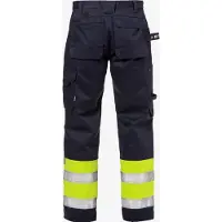 Fristads Håndverkerbukse flammehemmende 2586 FLAM, klasse 1 Varselgul/marineblå C148