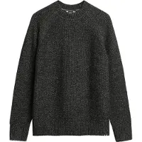 Superdry for man. M6110634A Thick black raglan jumper (XL), Casual, Polyester