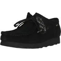 Clarks for man. 26179251 WallabeeGTX leather shoes black (44), Flat, Suede, Laces, Casual