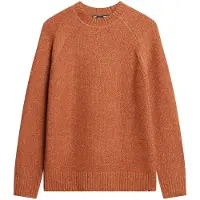 Superdry for man. M6110634A Thick orange raglan jumper (L), Casual, Polyester