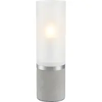 Markslöjd Bordlampe Molo, sokkel i betong, frostet glass, høyde 30 cm