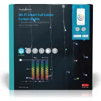 Nedis SmartLife - Istapplys - LED - 9 LEDs/m - 5.82 W - klasse G - RGB-lys - gardin - svart - for P/N: PEBX01OG, PESTD01OG