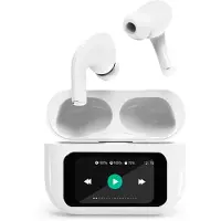 Gembird TWS-LCD-ANC-01-W - True wireless-hodetelefoner med mikrofon - i øret - Bluetooth