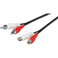 Wentronic goobay AVK 125-0250 - Video/lyd-forlengelseskabel - kompositt video / lyd - RCA x 2 hunn til RCA x 2 hann - 2.5 m