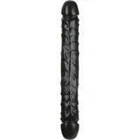 Shots Sort Dobbeldildo Jr. Veined Double Header - 30 cm