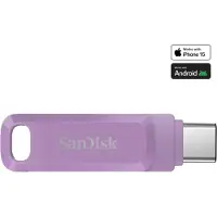 SanDisk Ultra Dual Drive Go - USB-flashstasjon - 512 GB - USB 3.2 Gen 1 / USB-C - lavendel