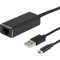 Deltaco Ethernet Adapter Casting Device - 1 m